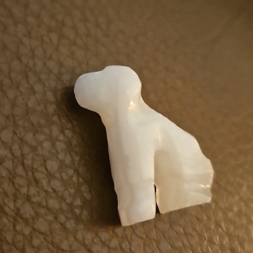 3/$30 Tiny Quartz Carved Dog Spirit Animal for Medicine Bag
